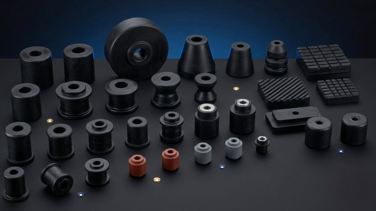 Bushes and Anti-Vibration Pads — custom rubber components by Exonel